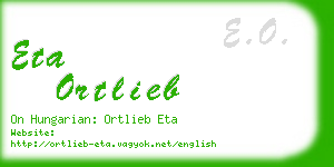 eta ortlieb business card